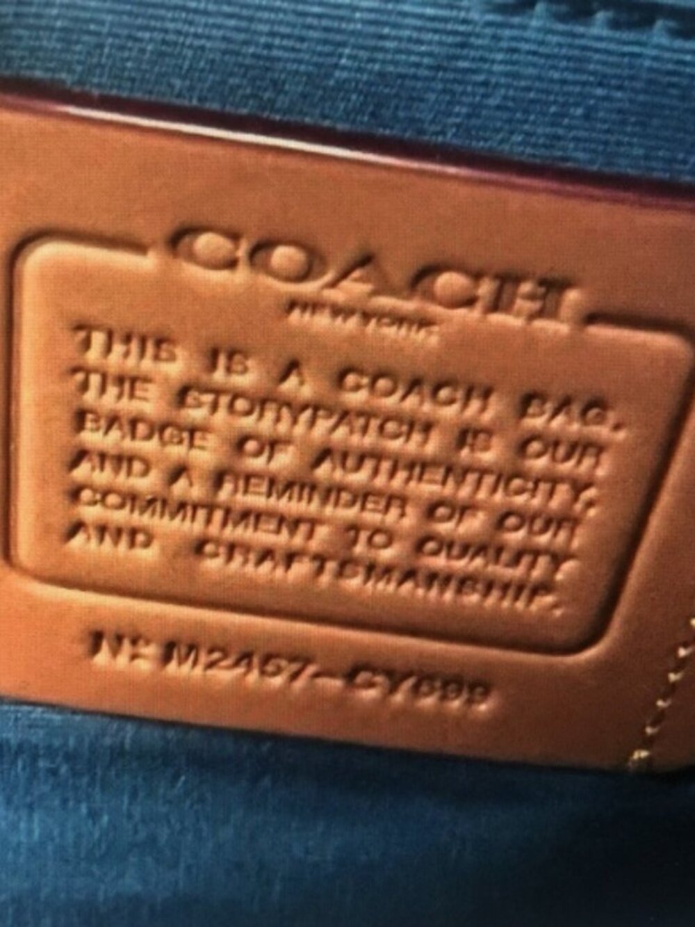 Coach Rowan Satchel Bag In Signature Denim Canvas NWT CY699 - Picture 3 of 7